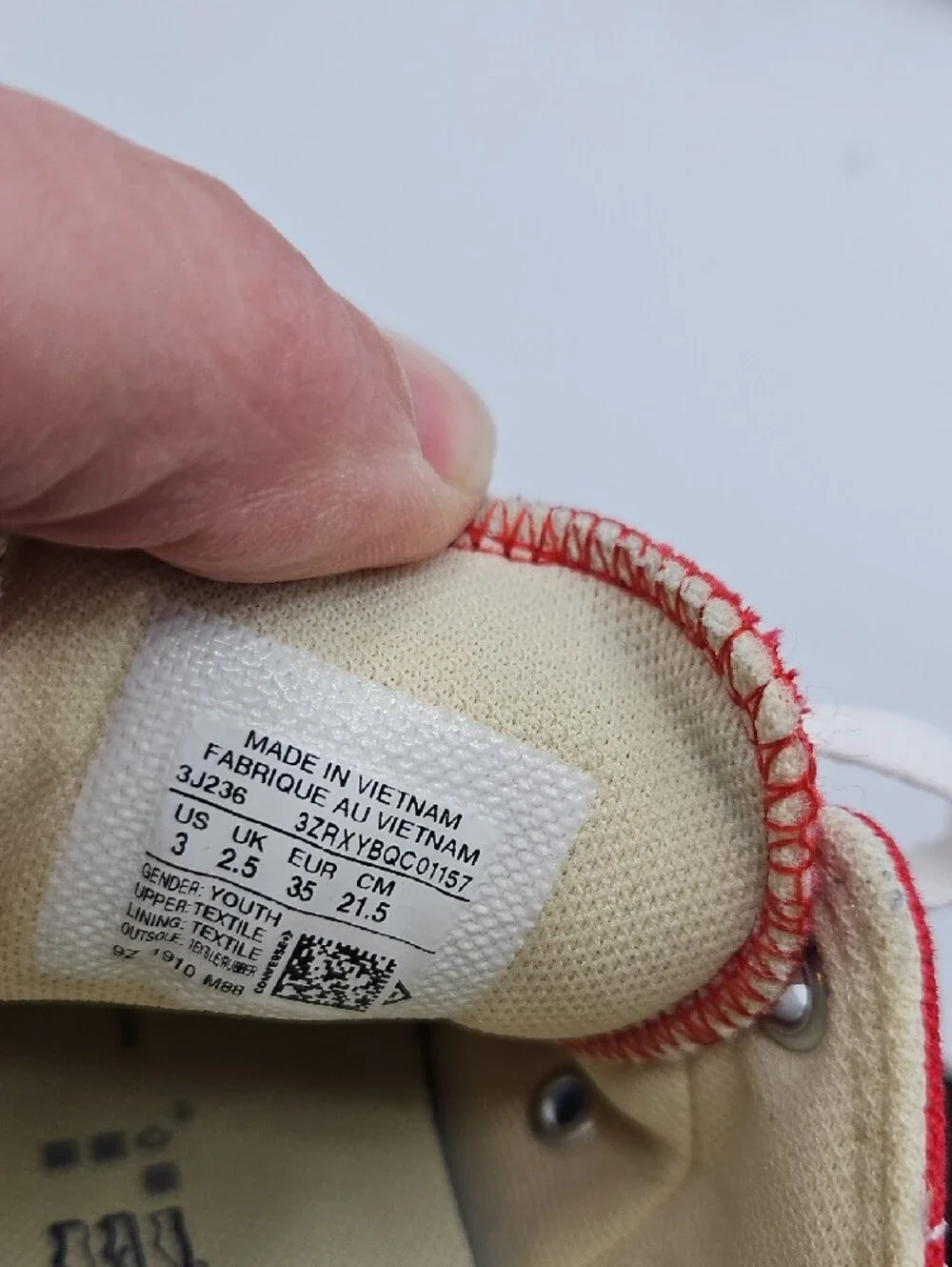 Converse Kids Red Canvas Lace-Up Sneakers with White Soles